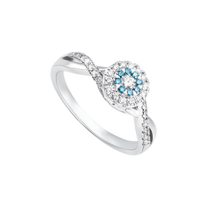 Nhẫn Kim cương Vàng Trắng 14K PNJ Cinderella DDMXW000009