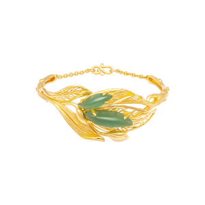 Vòng tay Vàng Đính đá Quartz PNJ Lá Ngọc Cành Vàng QTQTY000001