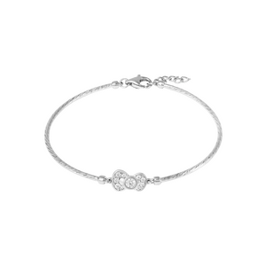 Vòng tay Vàng Trắng 10K Đính đá ECZ PNJ ❤️ HELLO KITTY XMXMW001457