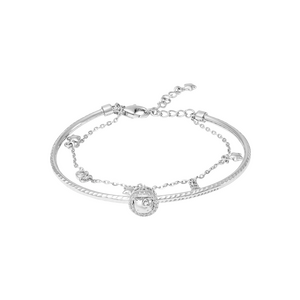 Vòng tay Vàng Trắng 10K Đính đá ECZ PNJ ❤️ HELLO KITTY XMXMW001458