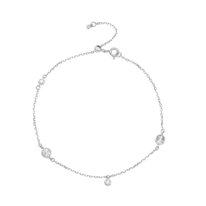 Lắc chân Bạc đính đá PNJSilver XMXMW060297