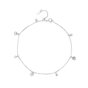 Lắc chân Bạc đính đá PNJSilver XMXMW060298