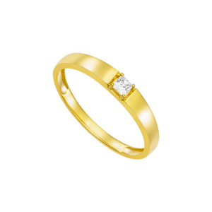 Nhẫn cưới nam Vàng 14K Đính đá ECZ PNJ XM00Y005986