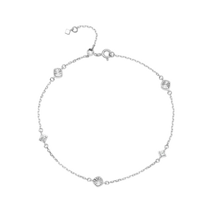 Lắc chân Bạc đính đá PNJSilver XMXMW060299