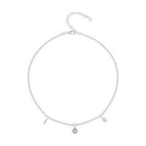 Dây cổ Bạc đính đá STYLE By PNJ BELLA FESTA ZTXMW000042