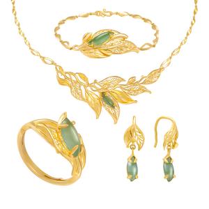 Bộ trang sức Vàng 24K PNJ Lá Ngọc Cành Vàng 00018-00015