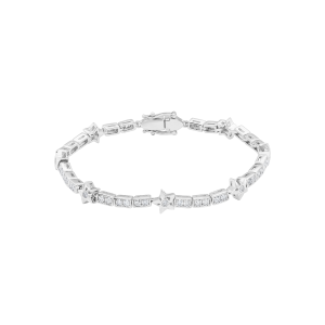 Lắc tay Kim cương Vàng Trắng 14K Disney|PNJ The shining princess DD00W000610