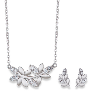 Bộ trang sức PNJ Mystery Vàng trắng 10K đính đá ECZ