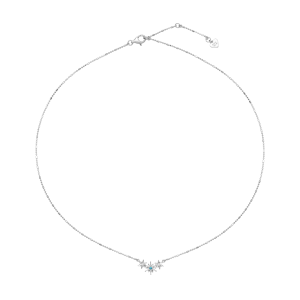 Dây cổ Kim cương Vàng trắng 14K Disney|PNJ The shining princess DDDDW000833