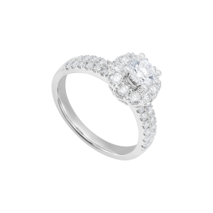 Nhẫn Kim cương Vàng Trắng 14K PNJ DDDDW015079