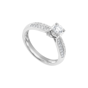 Nhẫn Kim cương Vàng Trắng 14K Disney|PNJ The shining princess DDDDW015276