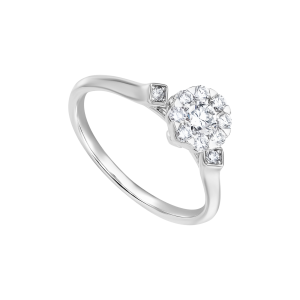 Nhẫn Kim cương Vàng Trắng 14K PNJ My First Diamond DDDDW015399