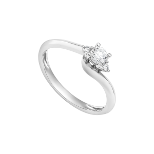 Nhẫn Kim cương Vàng Trắng 14K PNJ My First Diamond DDDDW015425