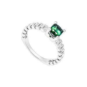 Nhẫn Vàng Trắng 10K Đính đá Tourmaline PNJ TM00W000007