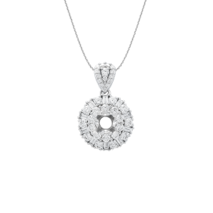 Vỏ Mặt dây chuyền Kim cương Vàng Trắng 18K PNJ 00DDW060492