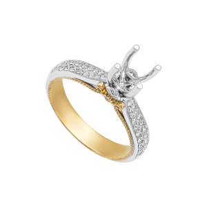 Vỏ Nhẫn Kim cương Vàng 18K PNJ 00DDC060027