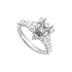 Vỏ Nhẫn Kim cương Vàng Trắng 18K PNJ 00DDW063795