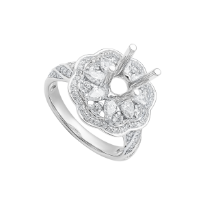 Vỏ Nhẫn Kim cương Vàng Trắng 18K PNJ 00DDW063800