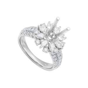 Vỏ Nhẫn Kim cương Vàng Trắng 18K PNJ 00DDW063802