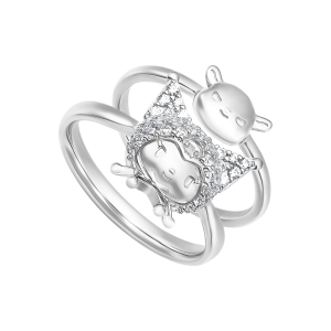 Nhẫn Bạc đính đá PNJ ❤️ KUROMI XMXMW000212
