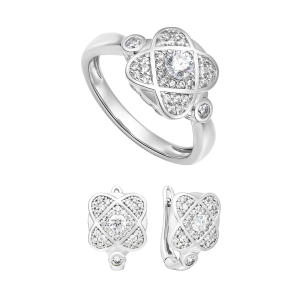 Bộ trang sức Vàng trắng PNJ 03567-06593