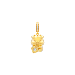 Hạt Charm Vàng 14K Đính đá ECZ PNJ Kim Bảo Như Ý XMXMY000249