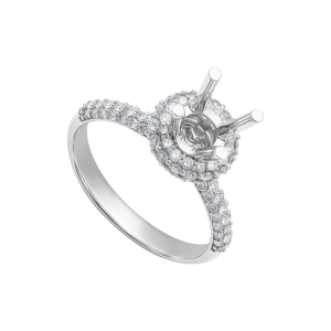Vỏ Nhẫn Kim cương Vàng Trắng 18K PNJ 00DDW007591