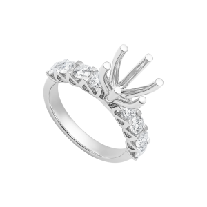 Vỏ Nhẫn Kim cương Vàng Trắng 18K PNJ 00DDW007745