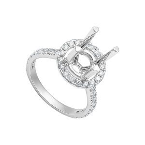 Vỏ Nhẫn Kim cương Vàng Trắng 18K PNJ 00DDW007746