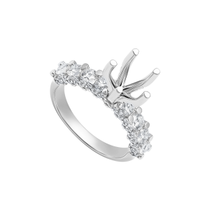 Vỏ Nhẫn Kim cương Vàng Trắng 18K PNJ 00DDW007748