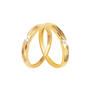 Cặp nhẫn cưới Kim cương Vàng 18K PNJ 00732-00737