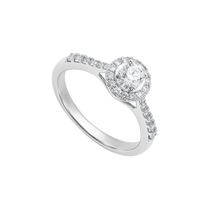 Nhẫn Kim cương Vàng Trắng 14K PNJ Aladin DDDDW015273