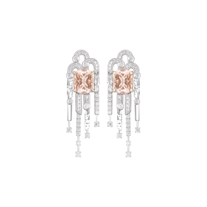 Bông tai Vàng 14K Đính đá Morganite PNJ Masterpiece MGDDH000004