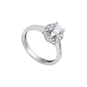 Nhẫn Kim cương Vàng Trắng 14K PNJ DDDDW013646