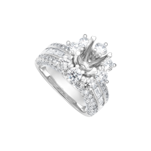 Vỏ Nhẫn Kim cương Vàng Trắng 18K PNJ 00DDW007574