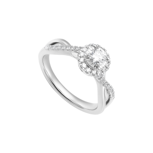 Nhẫn Kim cương Vàng Trắng 14K PNJ Rapunzel DDDDW015324