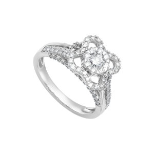 Nhẫn Kim cương Vàng Trắng 14K PNJ Cinderella DDDDW015326