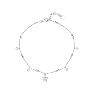 Lắc chân Bạc đính đá PNJSilver XMXMW060375