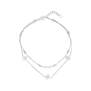 Lắc chân Bạc đính đá PNJSilver XMXMW060376