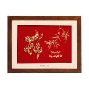 Tranh chữ Trí 32x25 PNJArt Lời Vàng Ý Ngọc 0000Y000022
