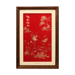 Tranh Tùng Hạc Diên Niên 60x90 PNJArt Lời Vàng Ý Ngọc 0000Y000029
