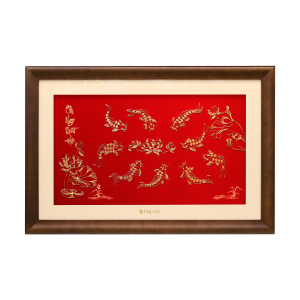 Tranh Cửu Ngư Quần Hội 90x60 PNJArt Lời Vàng Ý Ngọc 0000Y000030