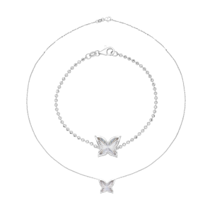 Bộ trang sức Vàng trắng PNJ 60124-61115