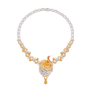 Dây cổ Vàng 14K Đính đá Citrine PNJ Masterpiece CTMXC000017