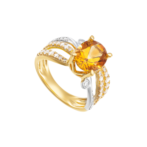 Nhẫn Vàng 14K Đính đá Citrine PNJ Masterpiece CTDDC000011