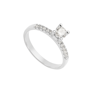 Nhẫn Kim cương Vàng Trắng 14K PNJ DDDDW006723