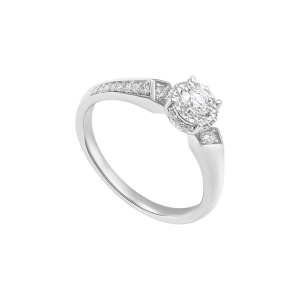 Nhẫn Kim cương Vàng Trắng 14K PNJ My First Diamond DDDDW015400