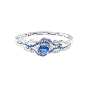 Vòng tay Vàng Trắng 14K Đính đá Tanzanite PNJ Masterpiece TZMXW000001