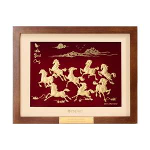 Tranh Bát mã 32x25 PNJArt Lời Vàng Ý Ngọc 0000Y000009