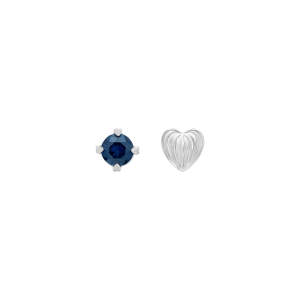 Bông tai Vàng Trắng 10K Đính đá Sapphire PNJ SP00W000095